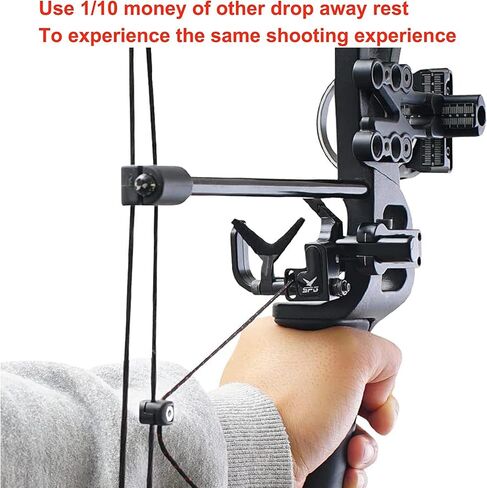 SOPOGER Drop Away Arrow Rest - Upgrade Archery Rest for Compound Bow Metal Adjustment Black Recurve Fall Away Arrow Rest Right Hand Hunting Target Shooting (Upgrade Rest) in Saudi Arabia