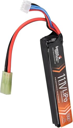 بطارية Lancer التكتيكية LiPo Airsoft - عصا 11.1V 1000mAh 20C مع موصل Tamiya/Dean (Dean) in Kuwait