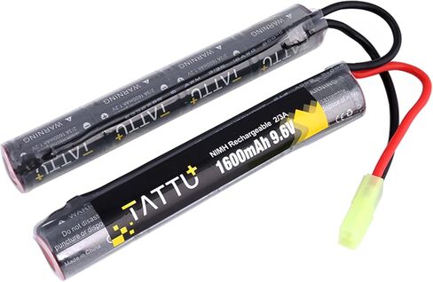 TATTU 9.6V NiMH بطارية 1600mAh فراشة Nunchuck عصا بطارية قابلة للشحن مع موصل TMY لـ Airsoft ICS CA TM SRC JG G36 G&M733 in Saudi Arabia