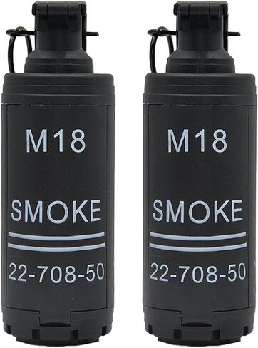 Disratw M18 Airsoft Grenade Toys 2PCS لعبة قنابل يدوية بلاستيكية CS معركة لعبة تكتيكية CS قنبلة يدوية سحب حلقة لعب الأدوار نموذج الدعامة لعمر 14+ in Kuwait