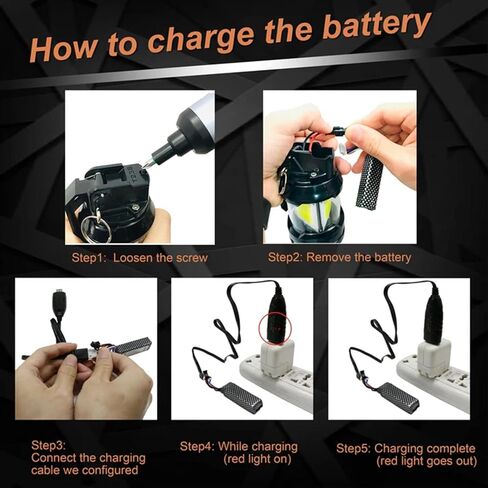 T238-Tactical Grenade Airsoft Grenade Toys，Airsoft Flashlight Flashbang Plastic Grenade,Tactical Gear Accessories for Army Fans Military(Black) in Kuwait