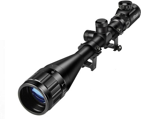 نطاق بندقية CVLIFE 6-24x50 AO نطاق طويل المدى مضيء باللونين الأحمر والأخضر للصيد مع حلقات النطاق in Kuwait
