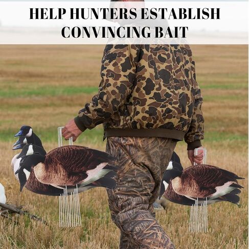 Goose Silhouette Decoys with Metal Stakes Goose Motion Decoys Set Outdoor Hunting Silhouette Stackable Realistic Vivid Easy to Carry for Field Pond in Kuwait