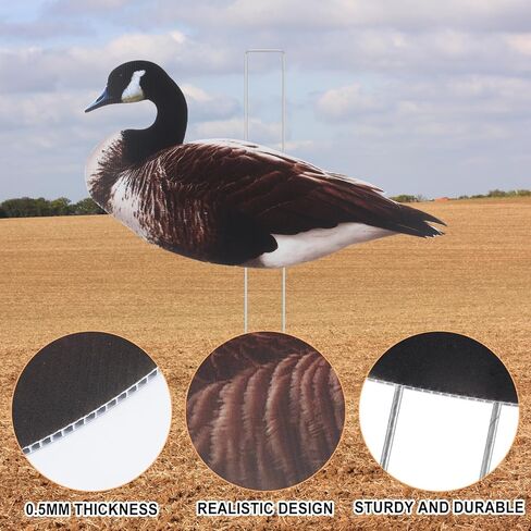 Goose Silhouette Decoys with Metal Stakes Goose Motion Decoys Set Outdoor Hunting Silhouette Stackable Realistic Vivid Easy to Carry for Field Pond in Kuwait