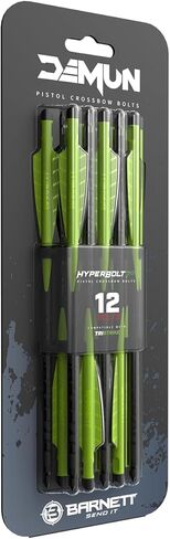 Barnett Demun Hyperbolt 2F - 12 قطعة من مسامير القوس والنشاب الصغيرة، مسمار بطول 7 بوصة، متوافق حصريًا مع Demun Tri Strike، 2 من مسامير القوس المتقاطعة المصممة لإعادة التحميل السريع in Kuwait
