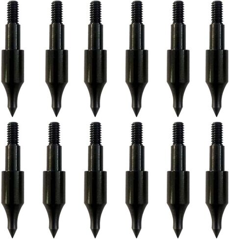 TianTac 100 Grain Archery Field Points Practice Field Tips, Archery Target Practice Hunting Arrow Tip for Recurve, Compound Bow Crossbow, Screw-in 100 Grain (12pcs) in Saudi Arabia