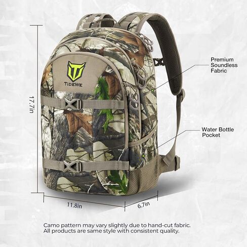 TIDEWE Hunting Backpack with Waterproof Rain Cover, 25L Hunting Pack, Durable Hunting Day Pack for Bow Rifle Gun (Next Camo G2) in Saudi Arabia