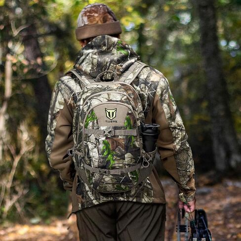 TIDEWE Hunting Backpack with Waterproof Rain Cover, 25L Hunting Pack, Durable Hunting Day Pack for Bow Rifle Gun (Next Camo G2) in Saudi Arabia