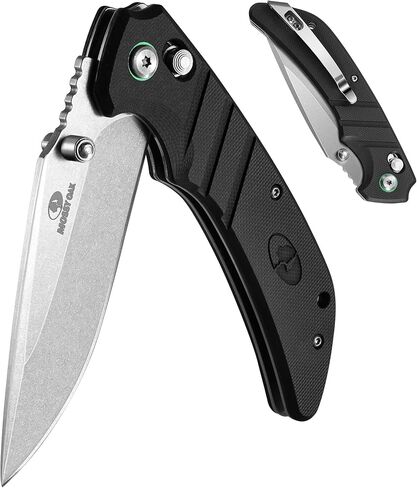 سكين جيب قابل للطي من Mossy Oak، سكين EDC بشفرة من الفولاذ المقاوم للصدأ مقاس 4 بوصات، مقبض G10 مع قفل محور ومشبك جيب، سكين بقاء تكتيكي صغير للمشي لمسافات طويلة والصيد والهدايا الخارجية للرجال والنساء in Saudi Arabia