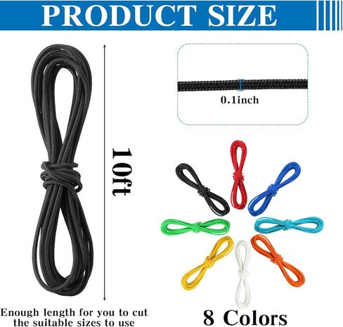 Soulchen 8 Pcs Archery Bow D Loop Rope 10 ft Bow String Release Material Nocking Loop Rope String for Compound Bowstring Archery in Saudi Arabia