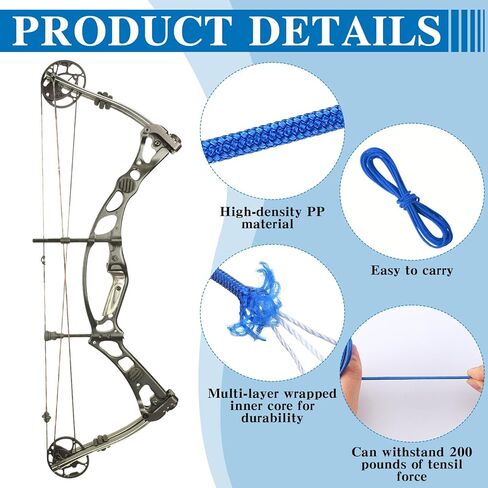 Soulchen 8 Pcs Archery Bow D Loop Rope 10 ft Bow String Release Material Nocking Loop Rope String for Compound Bowstring Archery in Saudi Arabia