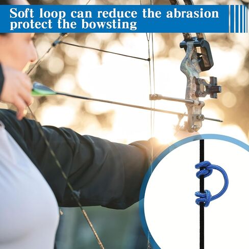 Soulchen 8 Pcs Archery Bow D Loop Rope 10 ft Bow String Release Material Nocking Loop Rope String for Compound Bowstring Archery in Saudi Arabia