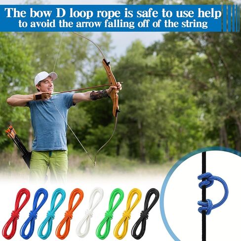Soulchen 8 Pcs Archery Bow D Loop Rope 10 ft Bow String Release Material Nocking Loop Rope String for Compound Bowstring Archery in Saudi Arabia