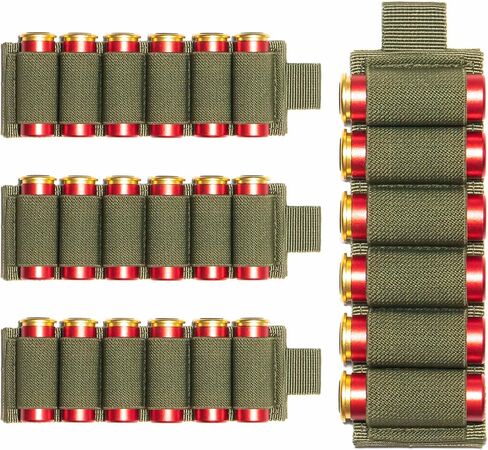 4 Packs 6 Rounds Shotgun Side Saddle Carrier 12/20 Gauge Shotgun Shell Holder Molle Buttstock Shotgun Card with Adhesive Back Sticker in Saudi Arabia