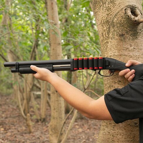 4 Packs 6 Rounds Shotgun Side Saddle Carrier 12/20 Gauge Shotgun Shell Holder Molle Buttstock Shotgun Card with Adhesive Back Sticker in Saudi Arabia