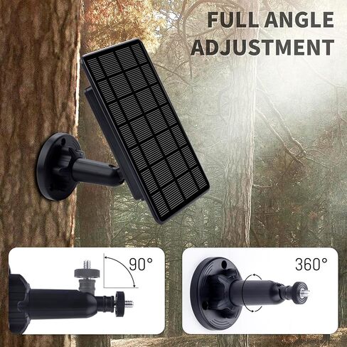 3W Trail Camera Solar Panel, with Build-in 5000mAh Rechargeable Lithium Battery Solar Battery Charger Kit for Hunting Game Cameras or Deer Feeder Accessory, 12V/1A 6V/2A IP65 Waterproof Solar Panel in Saudi Arabia