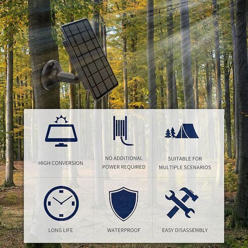 3W Trail Camera Solar Panel, with Build-in 5000mAh Rechargeable Lithium Battery Solar Battery Charger Kit for Hunting Game Cameras or Deer Feeder Accessory, 12V/1A 6V/2A IP65 Waterproof Solar Panel in Saudi Arabia