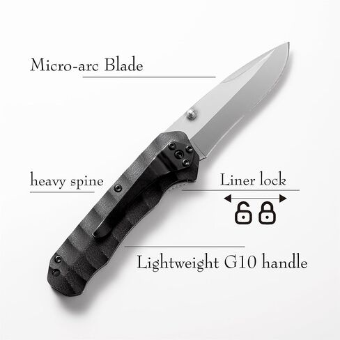Pocket Knife Upgrade G10 Handle - Lightweight EDC, Folding Knives High Carbon Stainless Steel Blade, Camping Folding knives with Liner Lock for Fishing, Hunting, and Hiking in Saudi Arabia