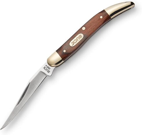 Buck Knives 385 Toothpick Compact Folding Pocket Knife Wood Handle, 420J2 Stainless Steel Blade, EDC in Kuwait