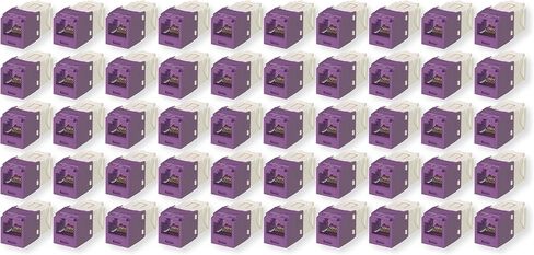 CJ688TGVL Pack of 5 Category 6 TX6 Plus Mini-Com UTP Jack Modules, Violet, TG Style, Toolless, RJ45 Ethernet High Performance Network Module, T568A/T568B Wiring in Saudi Arabia