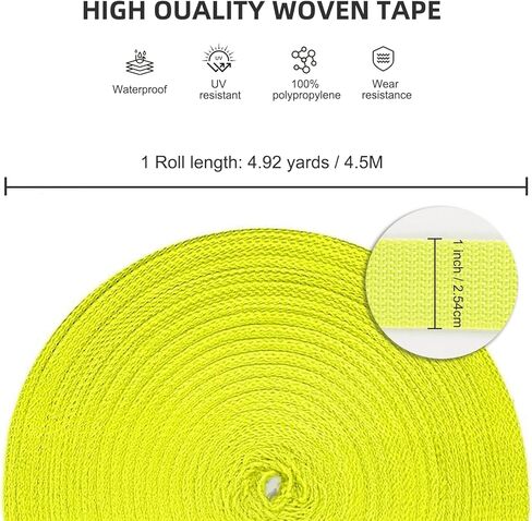 30 Rolls Nylon Webbing 1 Inch, 148 Yards Heavy Duty Strap for Backpack, Bag, Pet Collar, Lawn Chair, Climbing, DIY Crafts, 30 Colors in Kuwait