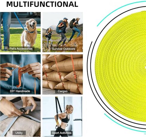 30 Rolls Nylon Webbing 1 Inch, 148 Yards Heavy Duty Strap for Backpack, Bag, Pet Collar, Lawn Chair, Climbing, DIY Crafts, 30 Colors in Kuwait