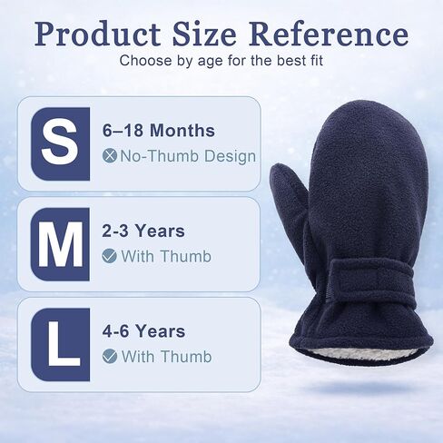 قفازات شتوية للأطفال من برو جوليم للأولاد والبنات، قفازات ثلج دافئة مبطنة بالصوف للأطفال، مثالية لهدايا الطقس البارد in Saudi Arabia