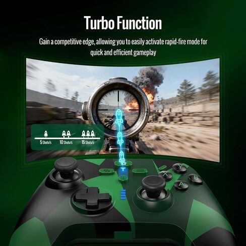 BETMI for Xbox Controller Wireless Compatible with Xbox One, Xbox Series X/S, Xbox One X/S, PC, Gaming Controller with 2.4GHz Adapter/Dual Vibration/Turbo/Marco Function in Kuwait
