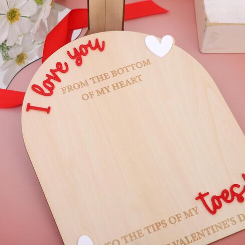 لوحة خشبية لبصمة قدم عيد الحب الأولى - زخرفة خشبية تكشف عن الجنس، حرفة خشبية لبصمة القدم، علامة بارزة من الخشب الصغير لعيد الحب، لافتات إعلان الولادة في المستشفى، دعامة للصور in Kuwait