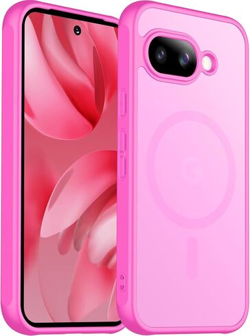 SPIDERCASE Magnetic for Google Pixel 10/Pixel 10 Pro Case, Military Grade Drop Protection Slim Translucent Matte Shockproof Anti-Fingerprint Phone Case for Pixel 10/10 Pro 6.3 inch, Black in Saudi Arabia