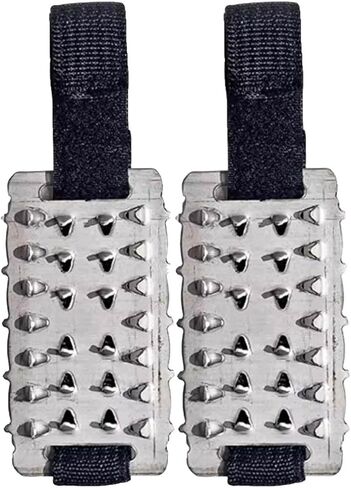 Ice Cleats for Shoes & Boots Non-Slip, Mid-Sole Spikes with Adjustable Strap for Traction in Snow and Ice 10 Steel Studs, Winter Hiking, Fishing, Walking, and Climbing in Saudi Arabia