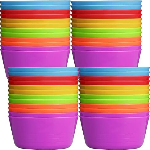 Foaincore Kids Plastic Bowls 10 oz Cereal Snack Microwave Dishwasher Safe Toddler Bowls Kids Colorful Snack Children Salad Dessert Soup Supplies in Saudi Arabia