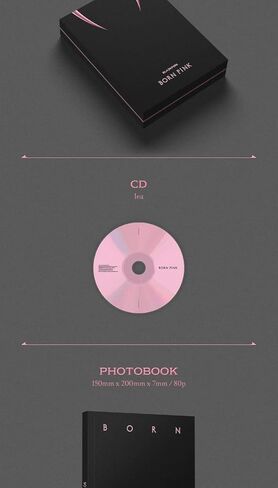 BLACKPINK BORN PINK 2nd Album BOX SET Version CD+Photobook+Accordion Lyrics Paper+Large Photocard+Postcard+Instant Film+Selfie Photocard+Tracking (PINK Version) in Saudi Arabia