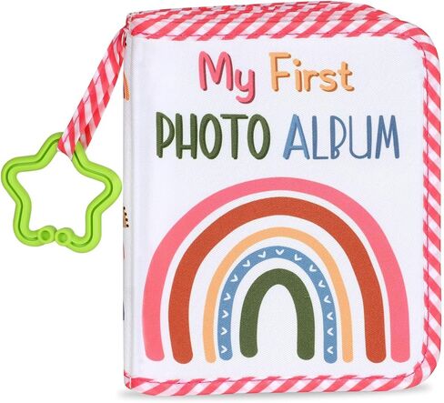 ألبوم Baby's My First Family، كتاب قماشي ناعم للصور، كتاب Boho Rainbow My First Book of الصور، ألبوم ذاكرة الطفل، هدية تحمل صور مقاس 4×6 للأطفال حديثي الولادة والأطفال الصغار وحفلات استقبال المولود الجديد in Kuwait