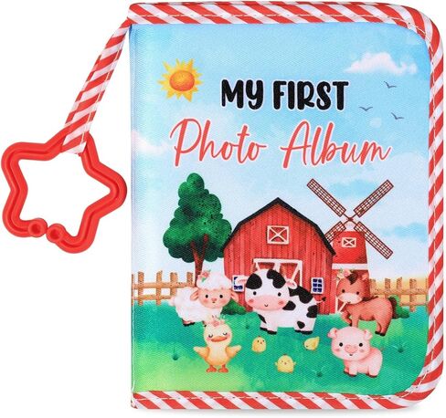 ألبوم Baby's My First Family، كتاب قماشي ناعم للصور، كتاب Boho Rainbow My First Book of الصور، ألبوم ذاكرة الطفل، هدية تحمل صور مقاس 4×6 للأطفال حديثي الولادة والأطفال الصغار وحفلات استقبال المولود الجديد in Kuwait