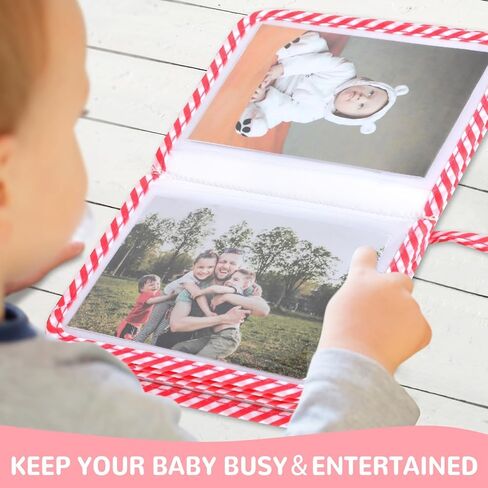 ألبوم Baby's My First Family، كتاب قماشي ناعم للصور، كتاب Boho Rainbow My First Book of الصور، ألبوم ذاكرة الطفل، هدية تحمل صور مقاس 4×6 للأطفال حديثي الولادة والأطفال الصغار وحفلات استقبال المولود الجديد in Kuwait