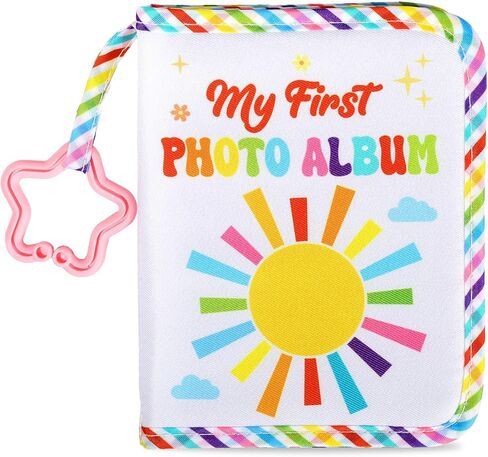 ألبوم Baby's My First Family، كتاب قماشي ناعم للصور، كتاب Boho Rainbow My First Book of الصور، ألبوم ذاكرة الطفل، هدية تحمل صور مقاس 4×6 للأطفال حديثي الولادة والأطفال الصغار وحفلات استقبال المولود الجديد in Kuwait