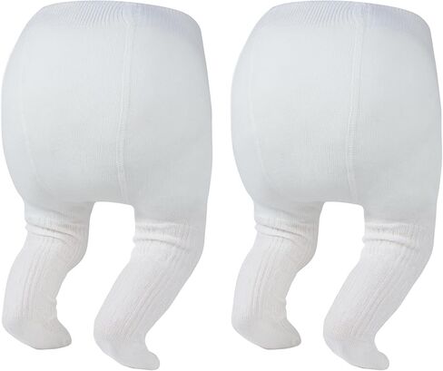 Zando 2Pack Baby Girls Tights Infant Cable Knit Tights Winter Cotton Warm Full-Footed Leggings Stockings Pantyhose 0-12M in Saudi Arabia