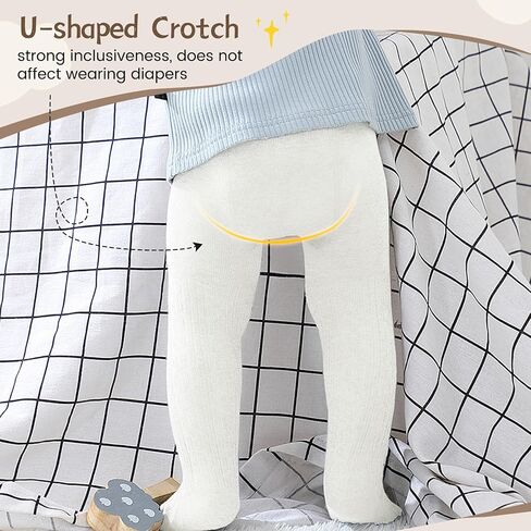 Zando 2Pack Baby Girls Tights Infant Cable Knit Tights Winter Cotton Warm Full-Footed Leggings Stockings Pantyhose 0-12M in Saudi Arabia