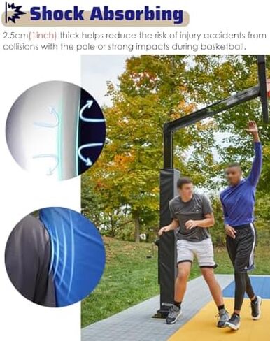 Heavy Duty Pole Padding - 7ft Square Column Protector, Self-Adhesive, Weather-Resistant Cushion Wrap for Gym & Garage, Fits 3x3 to 8x8 Poles, Ultimate Safety Solution in Saudi Arabia