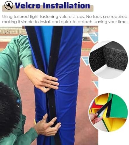 Heavy Duty Pole Padding - 7ft Square Column Protector, Self-Adhesive, Weather-Resistant Cushion Wrap for Gym & Garage, Fits 3x3 to 8x8 Poles, Ultimate Safety Solution in Saudi Arabia