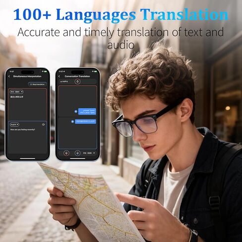 AI Smart Glasses with 8MP Camera, 4K Video & HD Photo, Bluetooth Audio, AI Voice Assistant, Real-Time Translation, Object Recognition, Noise-Cancel Calls, Music, Photochromic Lenses in Saudi Arabia