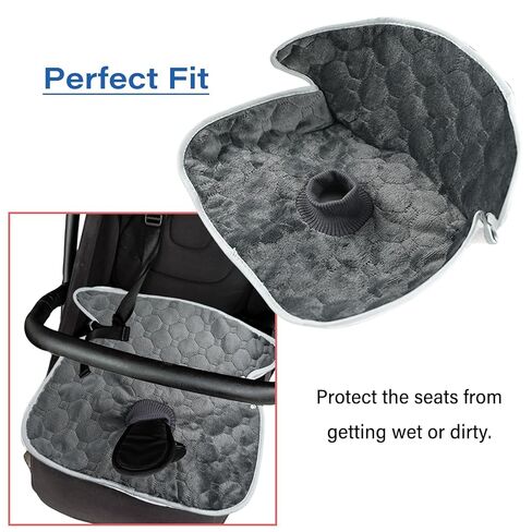 2 PCS Potty Training Protector Cover Waterproof Soft Piddle Pads & Liners for Baby Stroller, Booster & Travel,Universal Washable Car Seat Liner Mat for Spills to Prevent Pee(Grey) in Saudi Arabia
