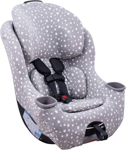 JYOKO Kids Cover Liner for car seat Compatible with Graco Extend2fit, 100% Cotton Made (White Star) in Kuwait