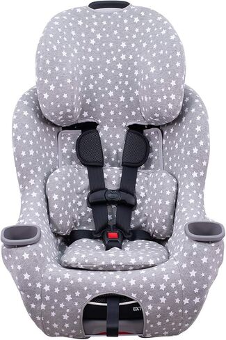JYOKO Kids Cover Liner for car seat Compatible with Graco Extend2fit, 100% Cotton Made (White Star) in Kuwait