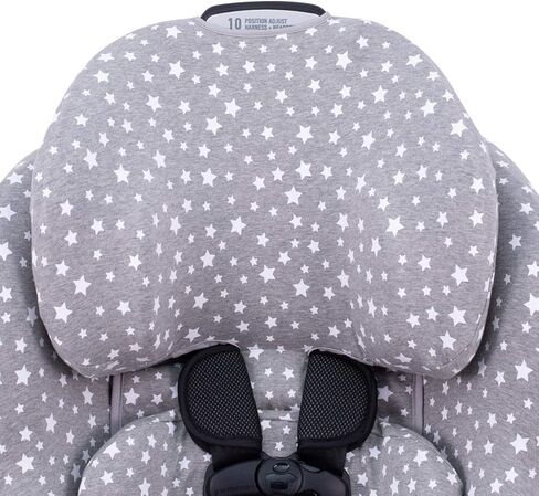 JYOKO Kids Cover Liner for car seat Compatible with Graco Extend2fit, 100% Cotton Made (White Star) in Kuwait