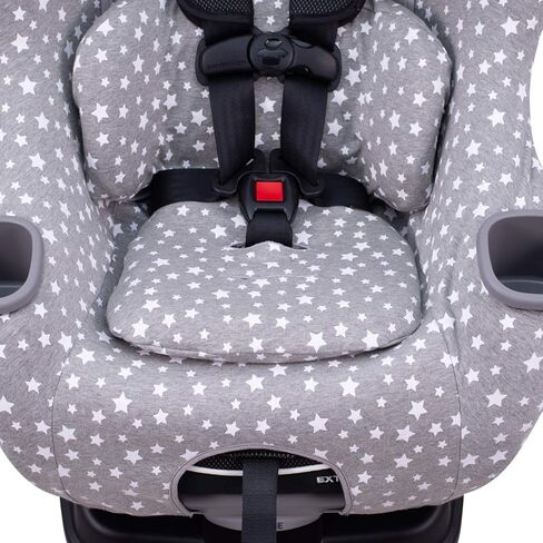 JYOKO Kids Cover Liner for car seat Compatible with Graco Extend2fit, 100% Cotton Made (White Star) in Kuwait