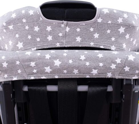 JYOKO Kids Cover Liner for car seat Compatible with Graco Extend2fit, 100% Cotton Made (White Star) in Kuwait
