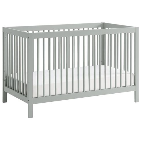 Oxford Baby Essentials Island Full Size 4-in-1 Convertible Baby Crib with Round Spindles, Gray in Kuwait
