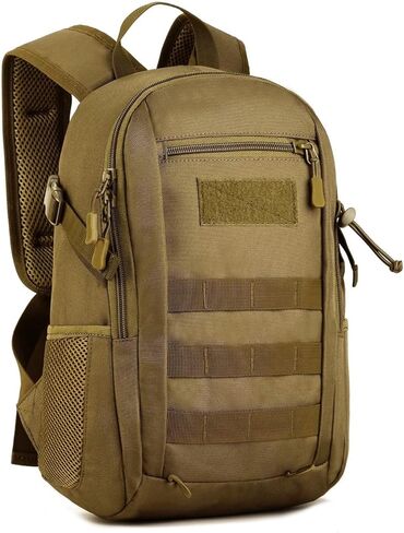 حقيبة ظهر تكتيكية HUNTVP 10L حقيبة ظهر صغيرة صغيرة Daypack حقيبة ظهر عسكرية MOLLE حقيبة ظهر تكتيكية للصيد والتخييم والرحلات (10L-أسود) in Saudi Arabia